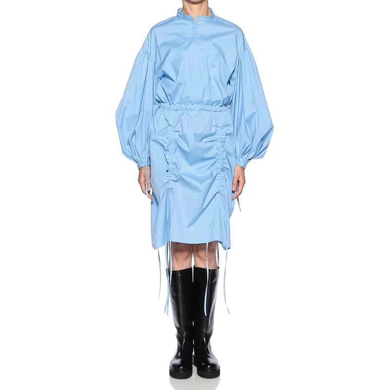 BARNEYS NEW YORK ギャザーデザイン ドレス LT BLUE