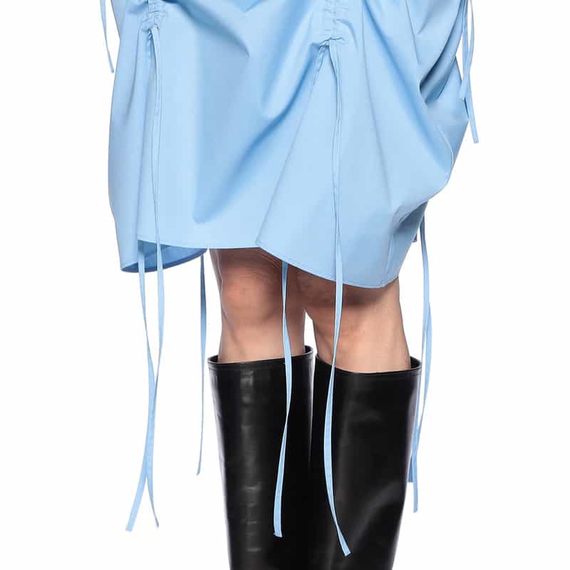 BARNEYS NEW YORK ギャザーデザイン ドレス LT BLUE