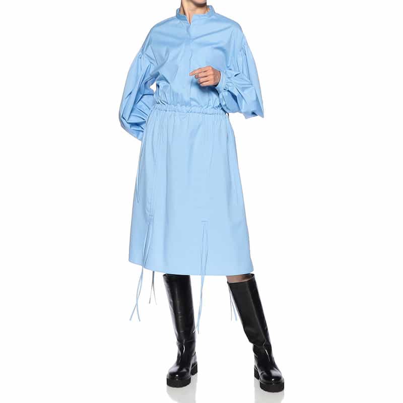 BARNEYS NEW YORK ギャザーデザイン ドレス LT BLUE