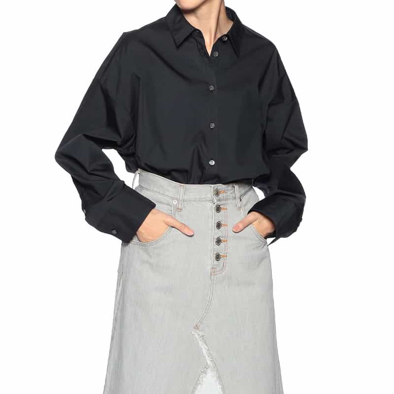 BARNEYS NEW YORK オーバーサイズ シャツ BLACK