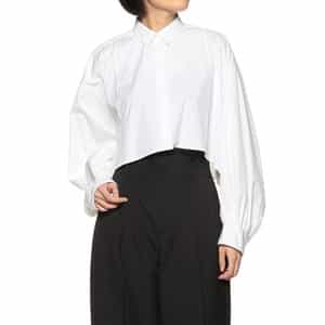 ドロップショルダー クロップドシャツ