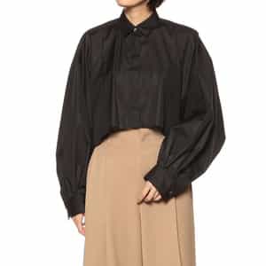 ドロップショルダー クロップドシャツ