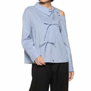 アシンメトリー リボンデザイン ブラウス(2229170)|BARNEYS アシンメトリー リボンデザイン ブラウス(2229170)|BARNEYS