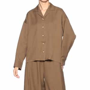 セットアップ ドロップショルダー パジャマ風シャツ