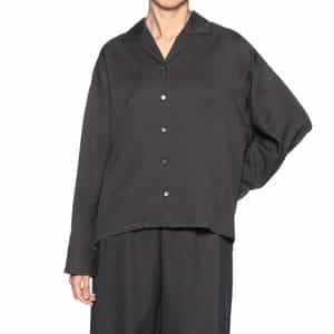 セットアップ ドロップショルダー パジャマ風シャツ