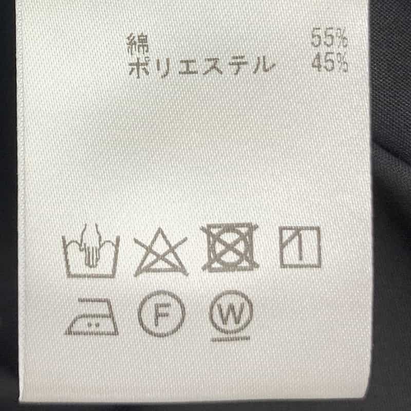 BARNEYS NEW YORK ノーカラー フロントタック ブラウス WHITE