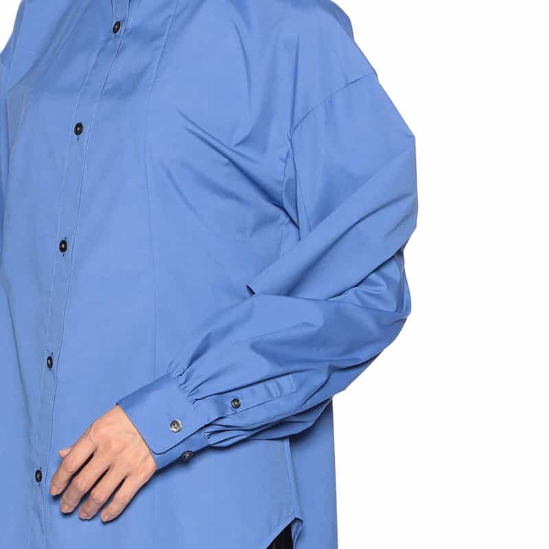 BARNEYS NEW YORK コクーン＆カットアウト ブラウス BLUE