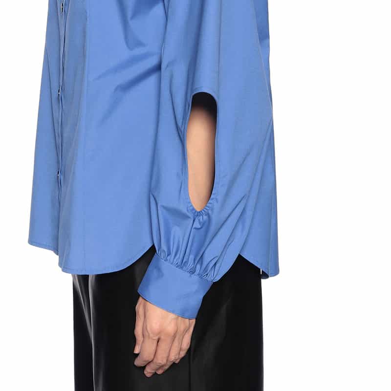 BARNEYS NEW YORK コクーン＆カットアウト ブラウス BLUE