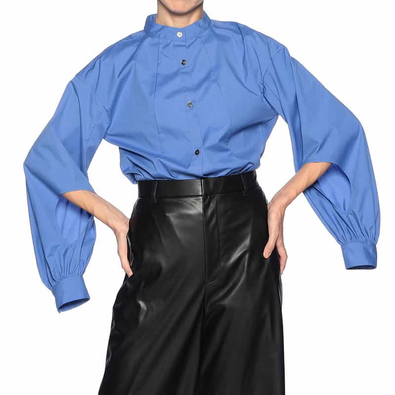 BARNEYS NEW YORK コクーン＆カットアウト ブラウス BLUE