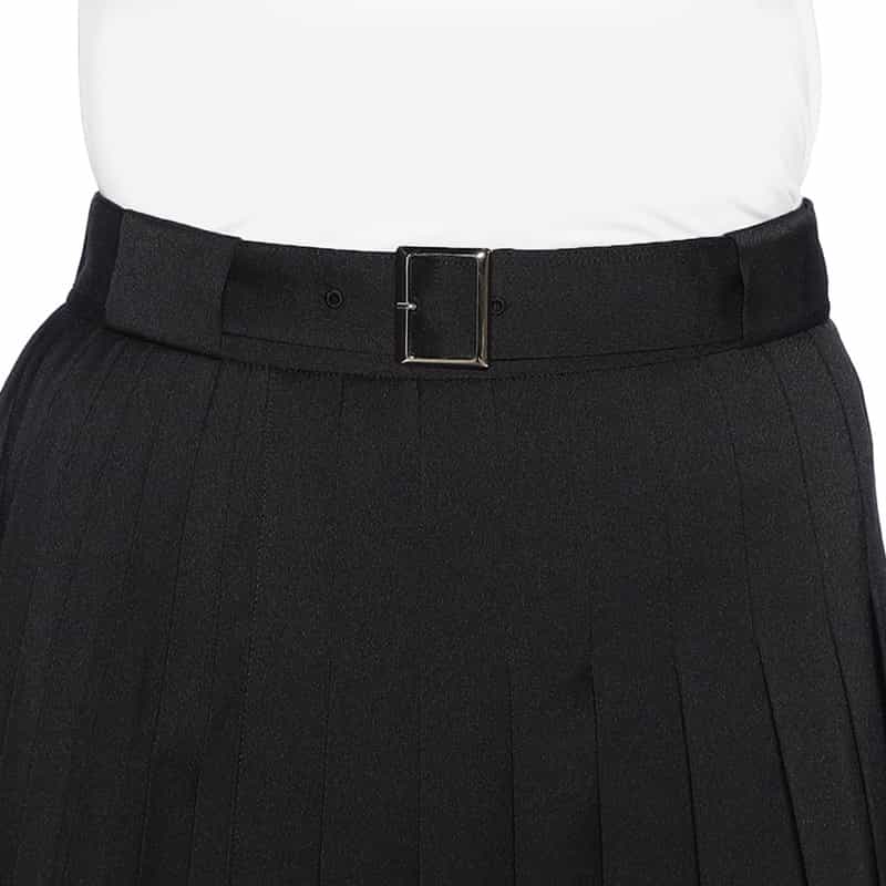 BARNEYS NEW YORK 変形ラップ プリーツスカート BLACK