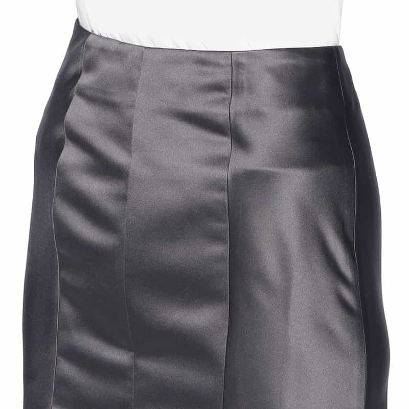 BARNEYS NEW YORK アシンメトリーヘム シャイニー マーメイドスカート GRAY