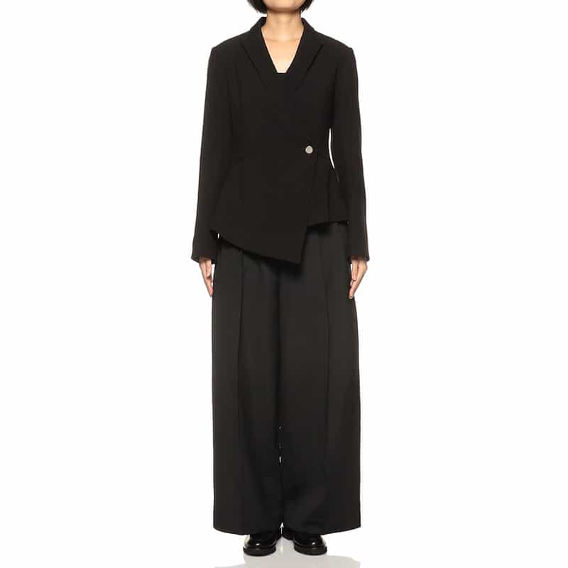 BARNEYS NEW YORK アシンメトリー テーラードジャケット BLACK