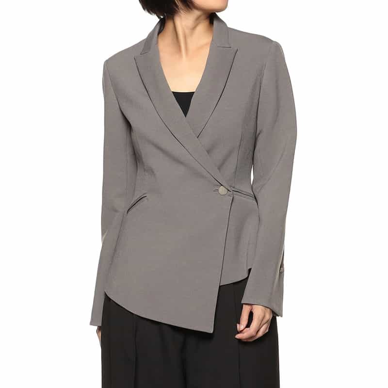 BARNEYS NEW YORK アシンメトリー テーラードジャケット GRAY