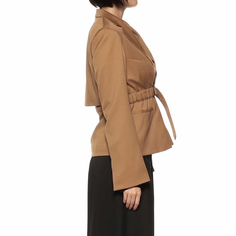 BARNEYS NEW YORK ベルテッド テーラードジャケット CAMEL