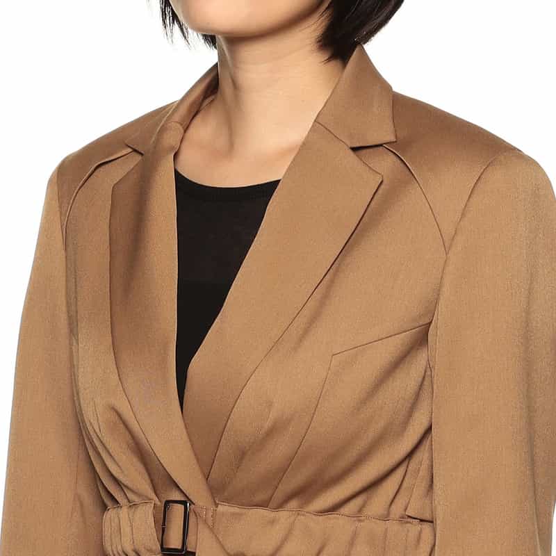 BARNEYS NEW YORK ベルテッド テーラードジャケット CAMEL