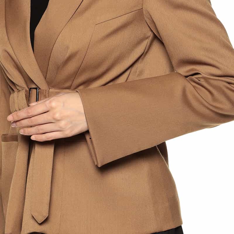 BARNEYS NEW YORK ベルテッド テーラードジャケット CAMEL