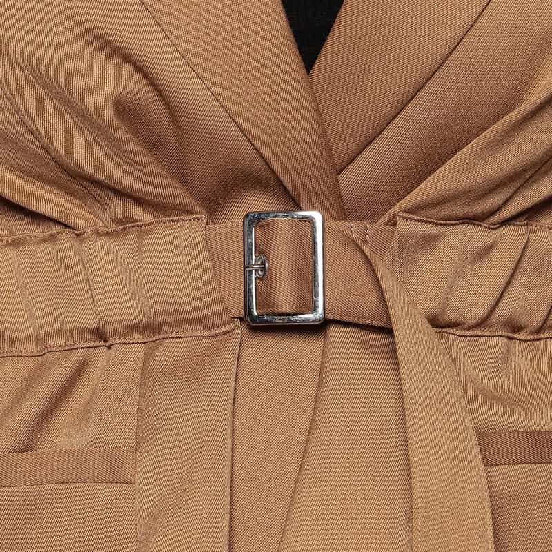 BARNEYS NEW YORK ベルテッド テーラードジャケット CAMEL