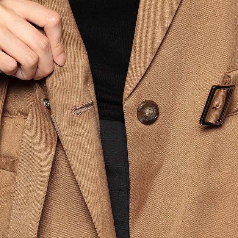 BARNEYS NEW YORK ベルテッド テーラードジャケット CAMEL