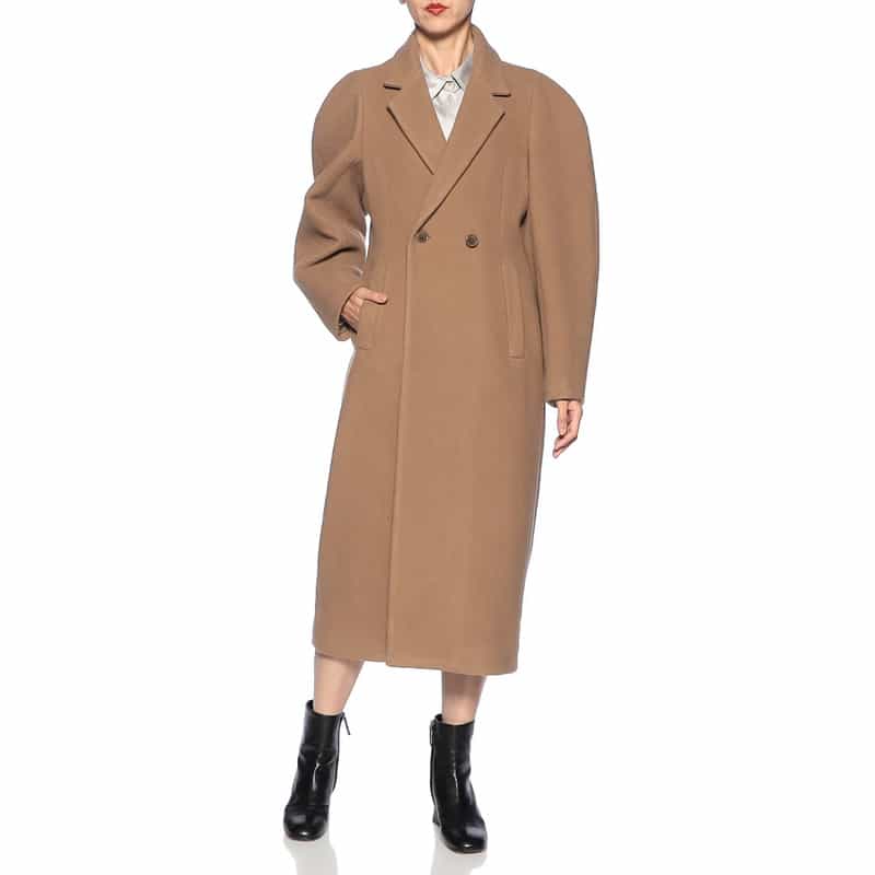 BARNEYS NEW YORK コクーンスリーブ ロングコート CAMEL