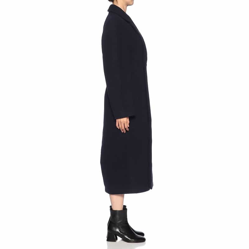BARNEYS NEW YORK コクーンスリーブ ロングコート NAVY