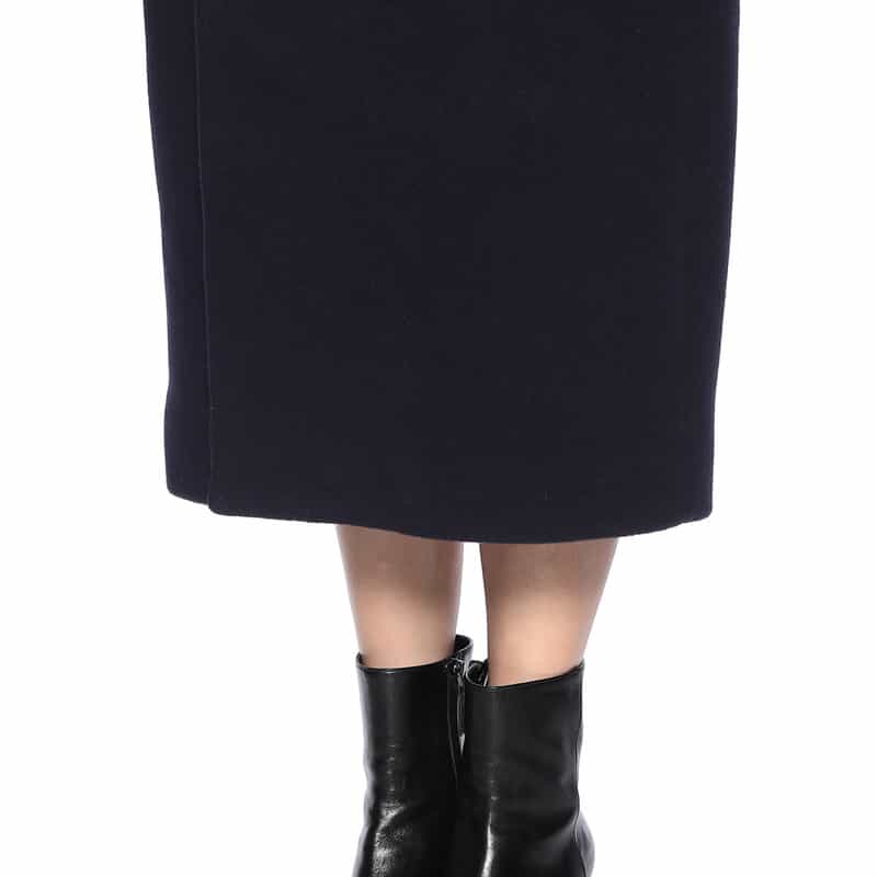 BARNEYS NEW YORK コクーンスリーブ ロングコート NAVY