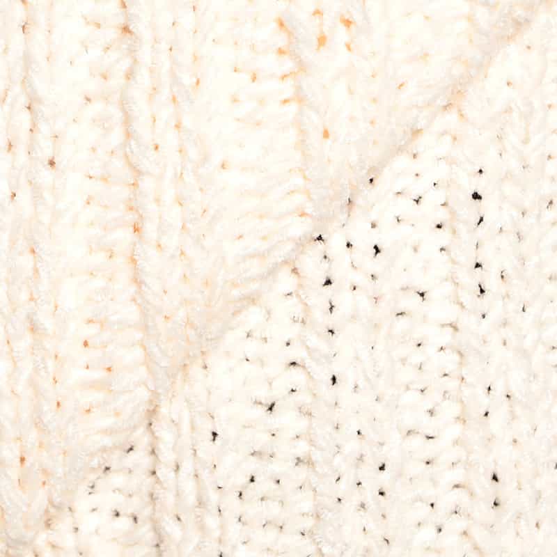 BARNEYS NEW YORK リボンスリーブ タートルネックニットプルオーバー WHITE