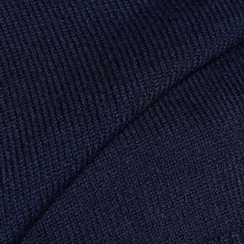 BARNEYS NEW YORK ハイネック クロップドニットプルオーバー NAVY