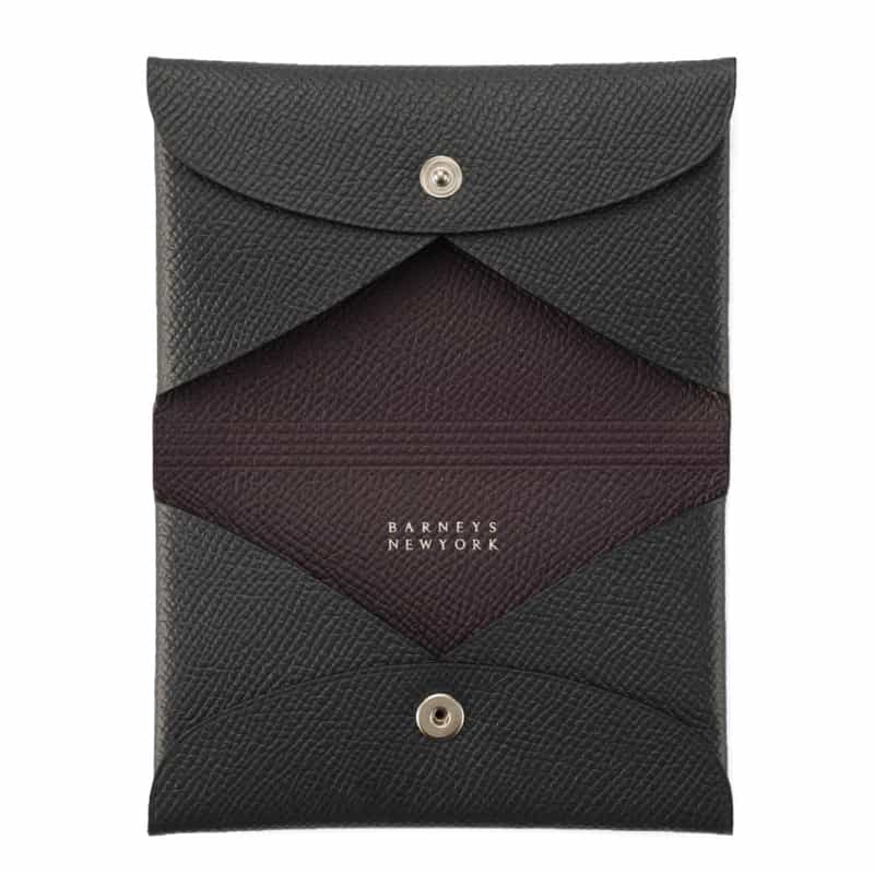 BARNEYS NEW YORK レザーカードケース NAVY