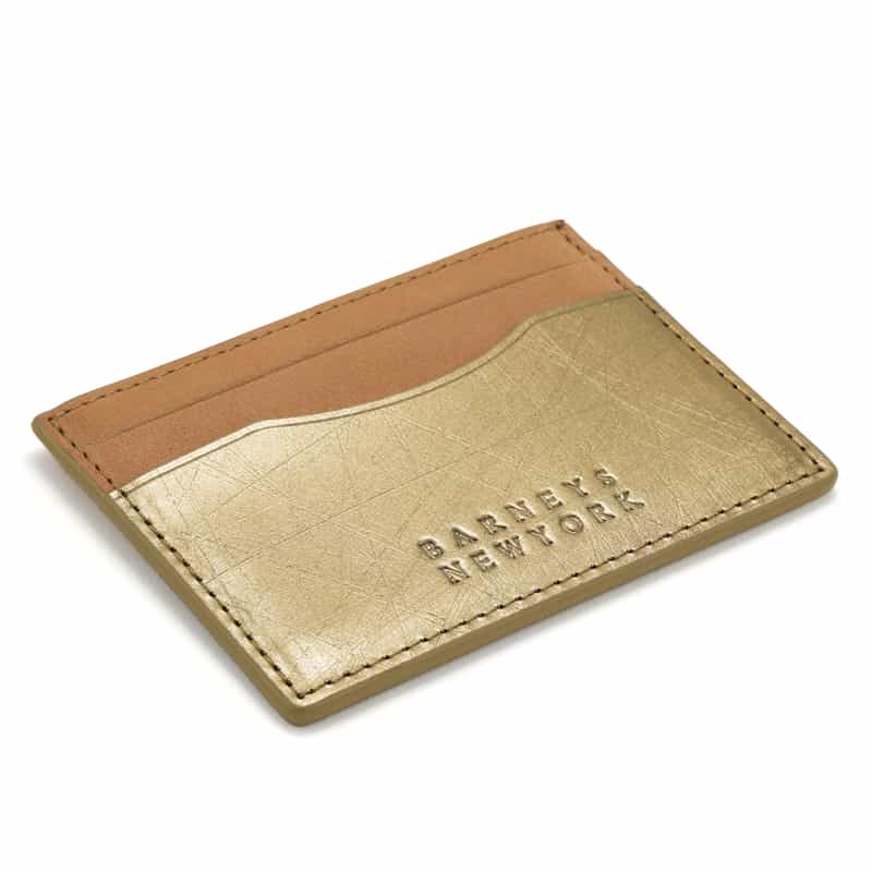 BARNEYS NEW YORK レザーカードケース GOLD