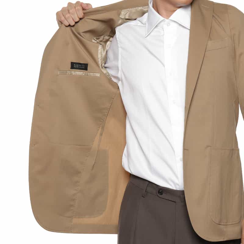 BARNEYS NEW YORK フランネル テーラードジャケット BEIGE