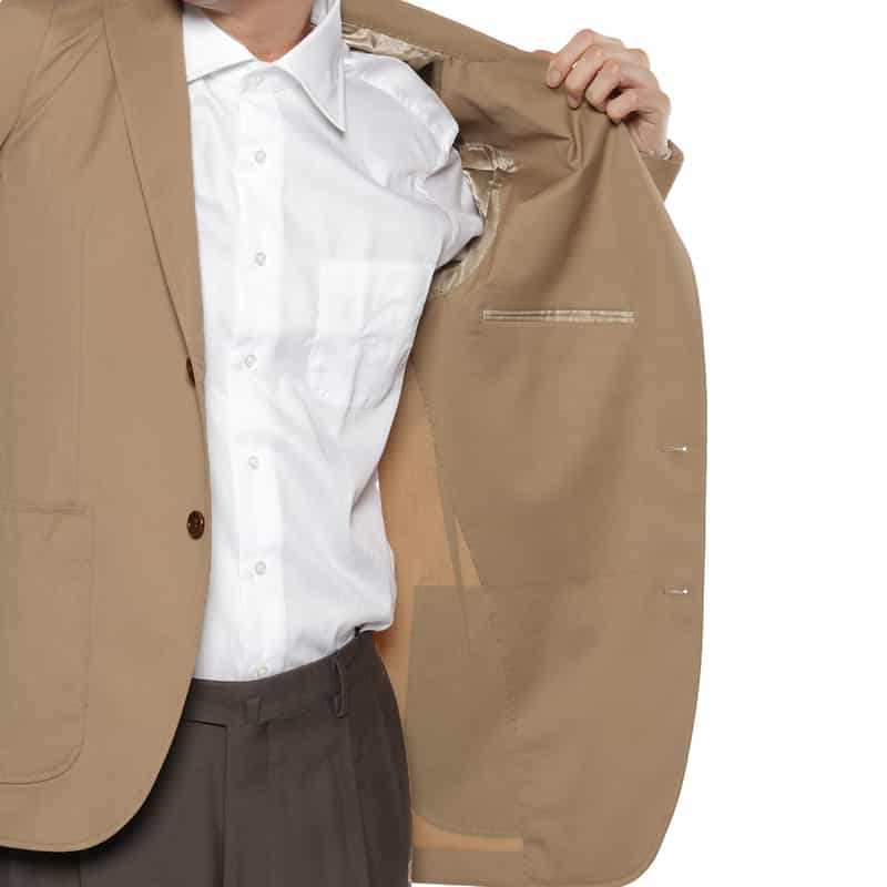 BARNEYS NEW YORK フランネル テーラードジャケット BEIGE