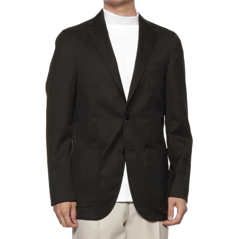 BARNEYS NEW YORK フランネル テーラードジャケット BLACK