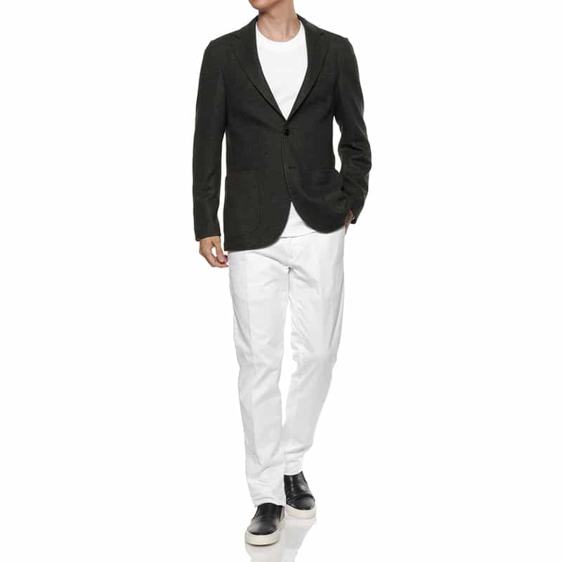 BARNEYS NEW YORK フランネル テーラードジャケット GRAY