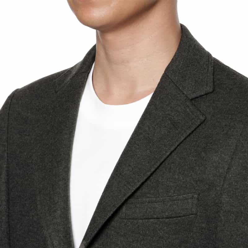 BARNEYS NEW YORK フランネル テーラードジャケット GRAY