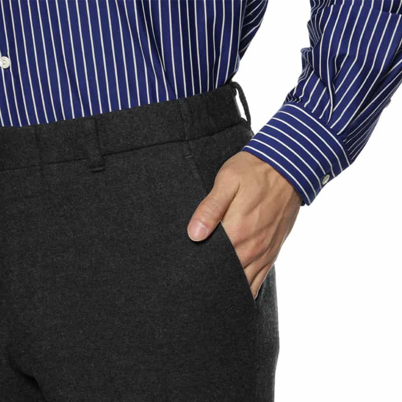 BARNEYS NEW YORK ウール素材イージーパンツ GRAY