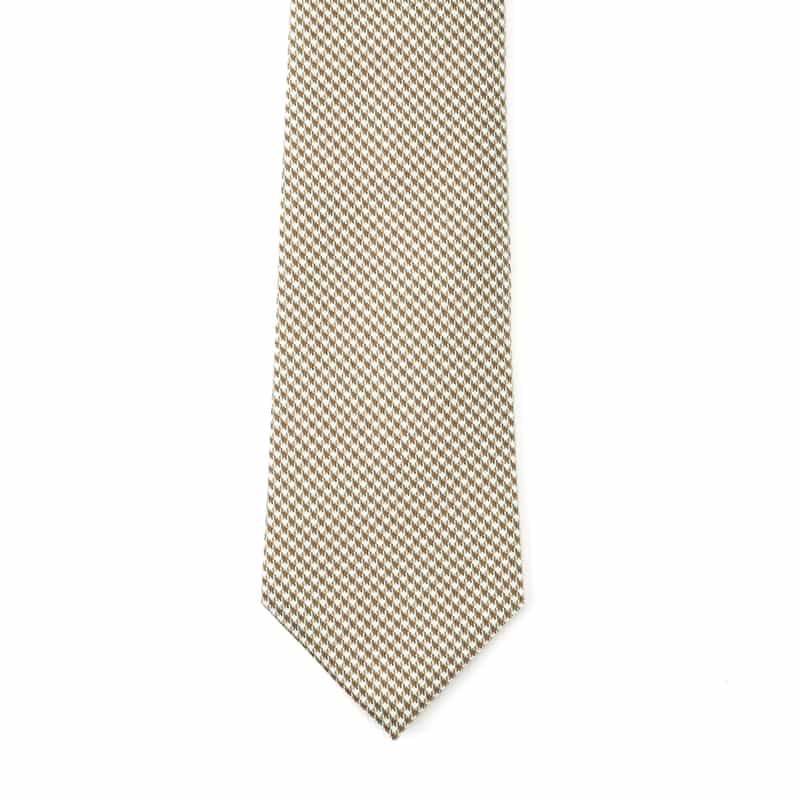 BARNEYS NEW YORK 千鳥格子柄タイ BEIGE