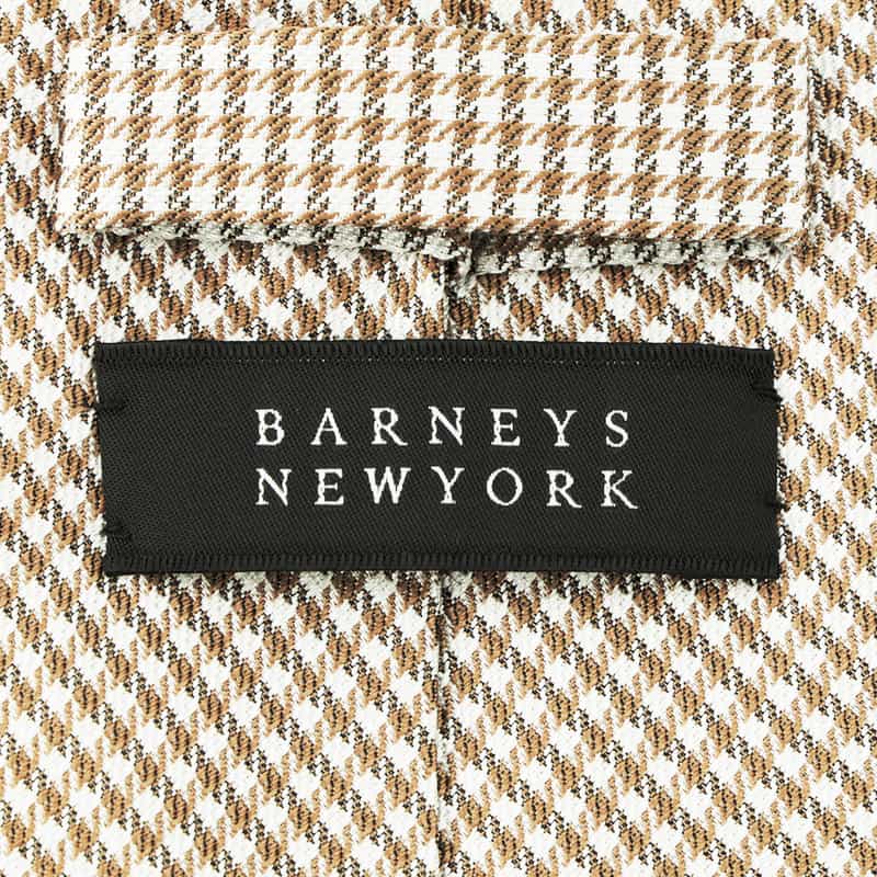 BARNEYS NEW YORK 千鳥格子柄タイ BEIGE