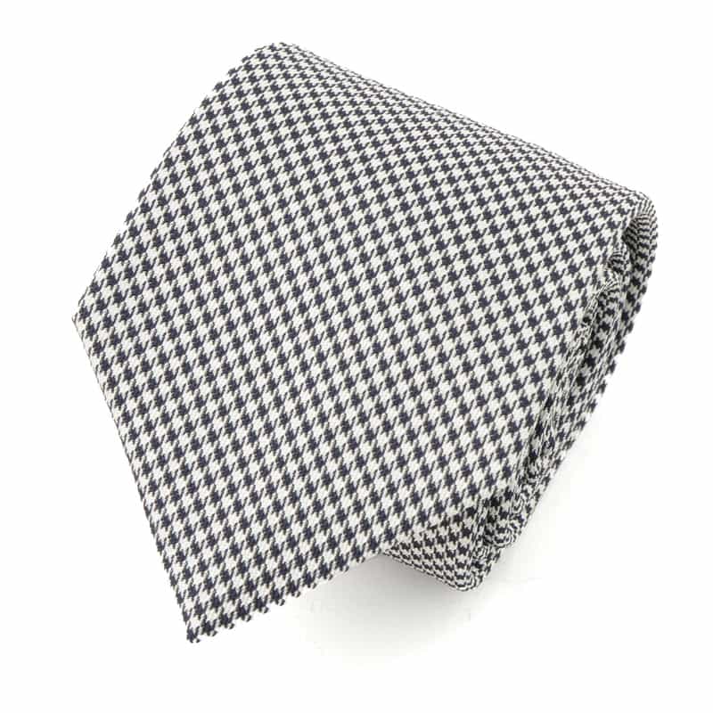 BARNEYS NEW YORK 千鳥格子柄タイ NAVY