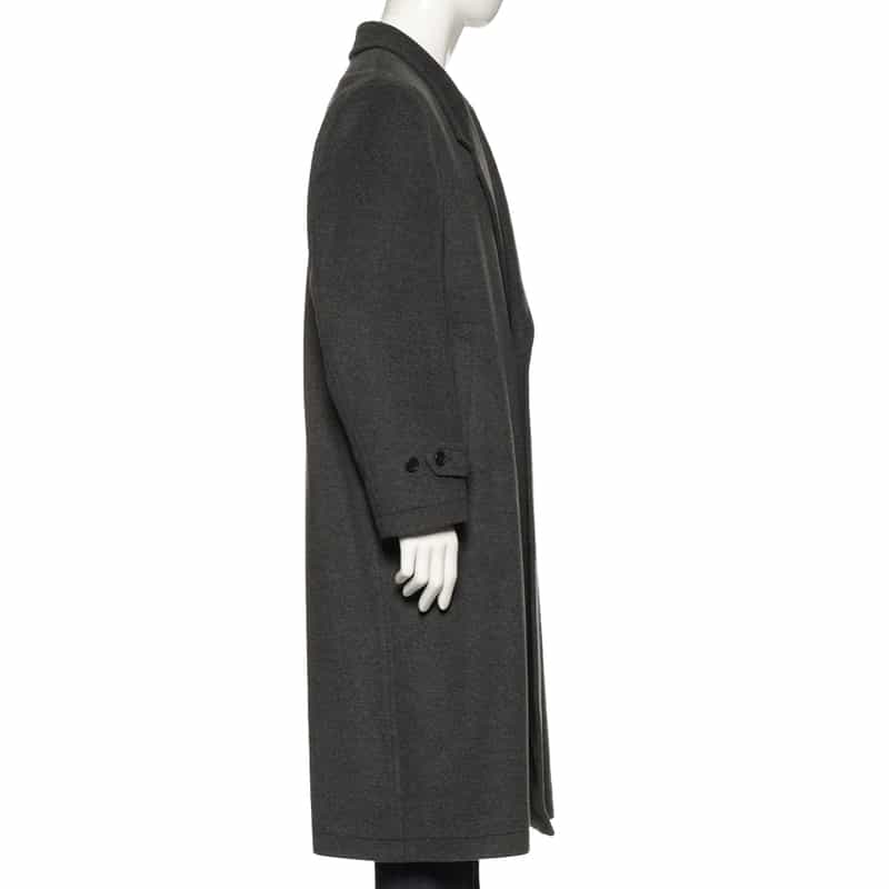 BARNEYS NEW YORK ウール素材ダブルブレスト チェスターコート GRAY