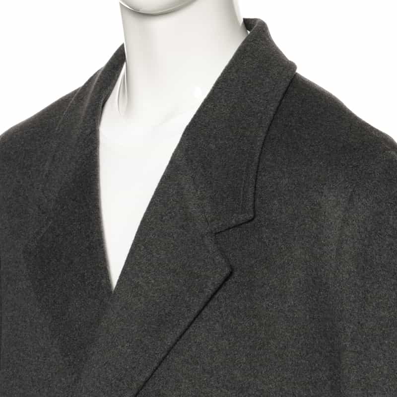 BARNEYS NEW YORK ウール素材ダブルブレスト チェスターコート GRAY