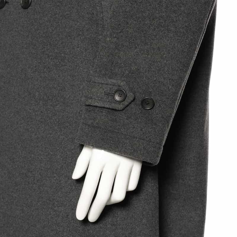 BARNEYS NEW YORK ウール素材ダブルブレスト チェスターコート GRAY