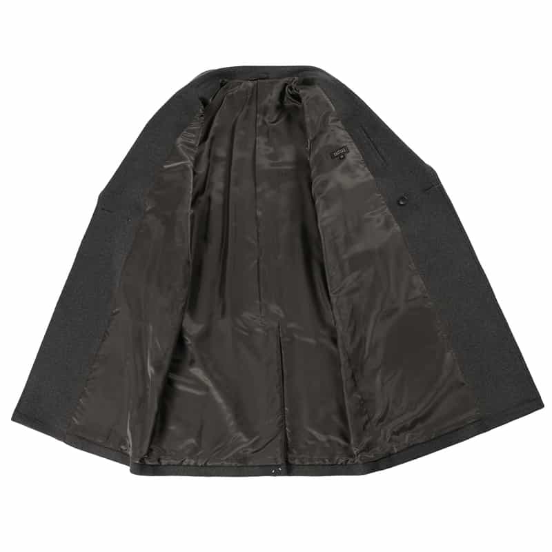 BARNEYS NEW YORK ウール素材ダブルブレスト チェスターコート GRAY