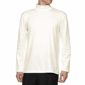 コットンスムース モックネックカットソー