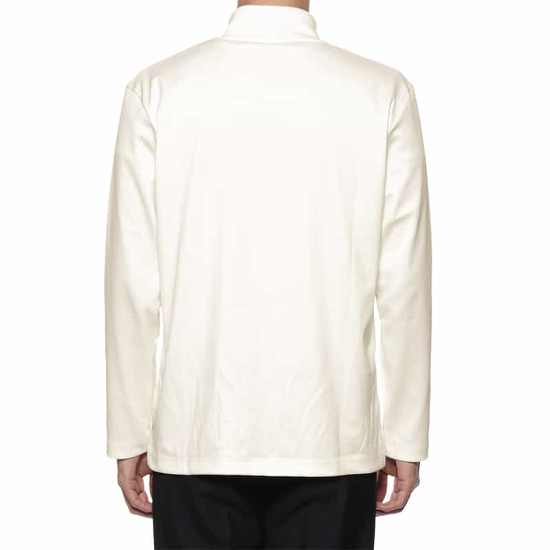 BARNEYS NEW YORK コットンスムース モックネックカットソー WHITE