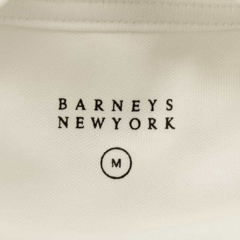 BARNEYS NEW YORK コットンスムース モックネックカットソー WHITE