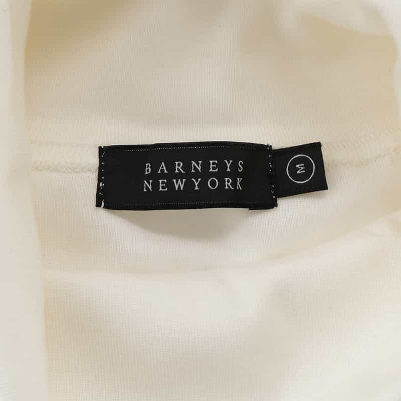 BARNEYS NEW YORK タートルネック オーバーサイズ ロングスリーブTシャツ WHITE