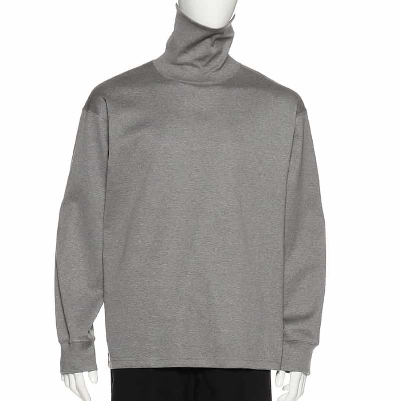BARNEYS NEW YORK タートルネック オーバーサイズ ロングスリーブTシャツ GRAY