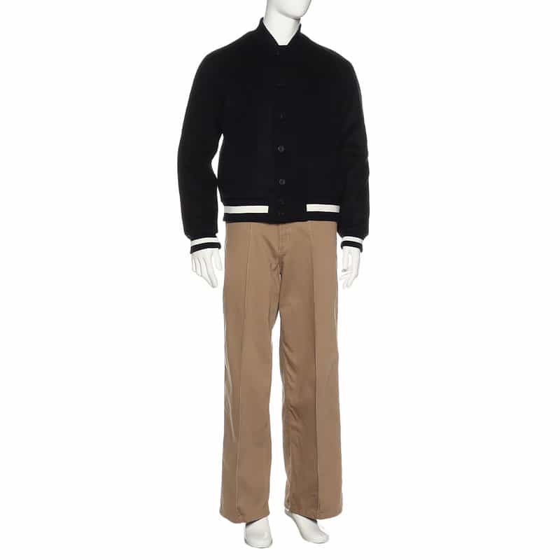 BARNEYS NEW YORK ウール素材スタジアムジャンパー NAVY