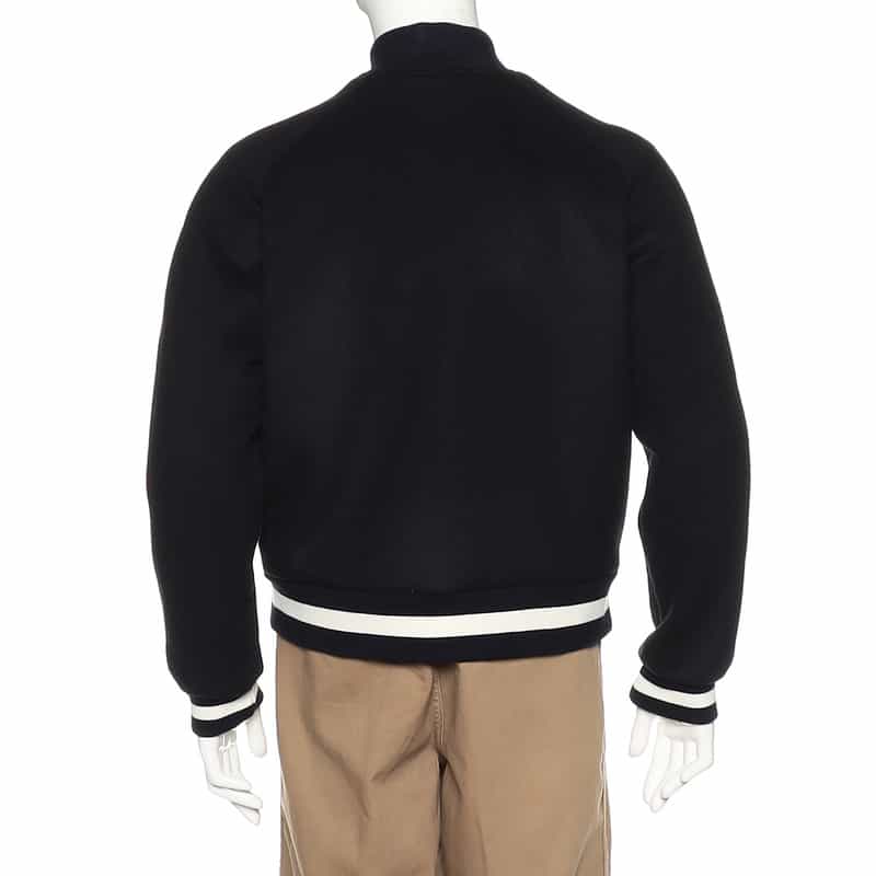 BARNEYS NEW YORK ウール素材スタジアムジャンパー NAVY