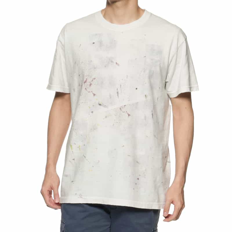ANCELLM ダメージ加工Tシャツ WHITE
